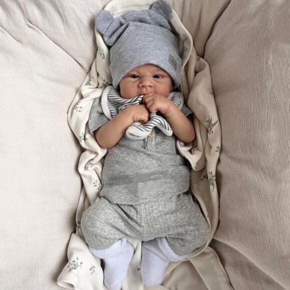 🆕17inch Full Vinyl Body Reborn Baby Dolls Eyes Open Boy Doll Elijah Reborn Doll - Picture 3 of 8